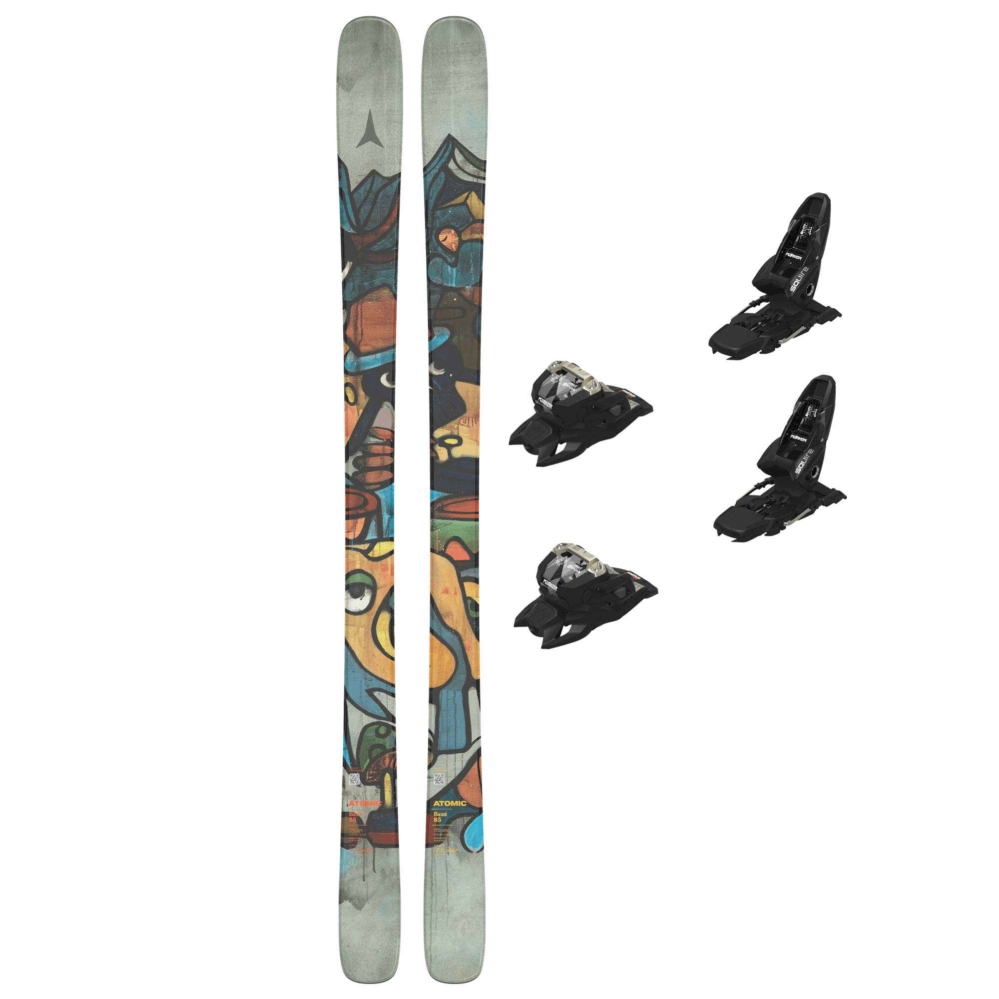 ATOMIC N BENT JR 110-130  & MARKER 7.0; 85 mm